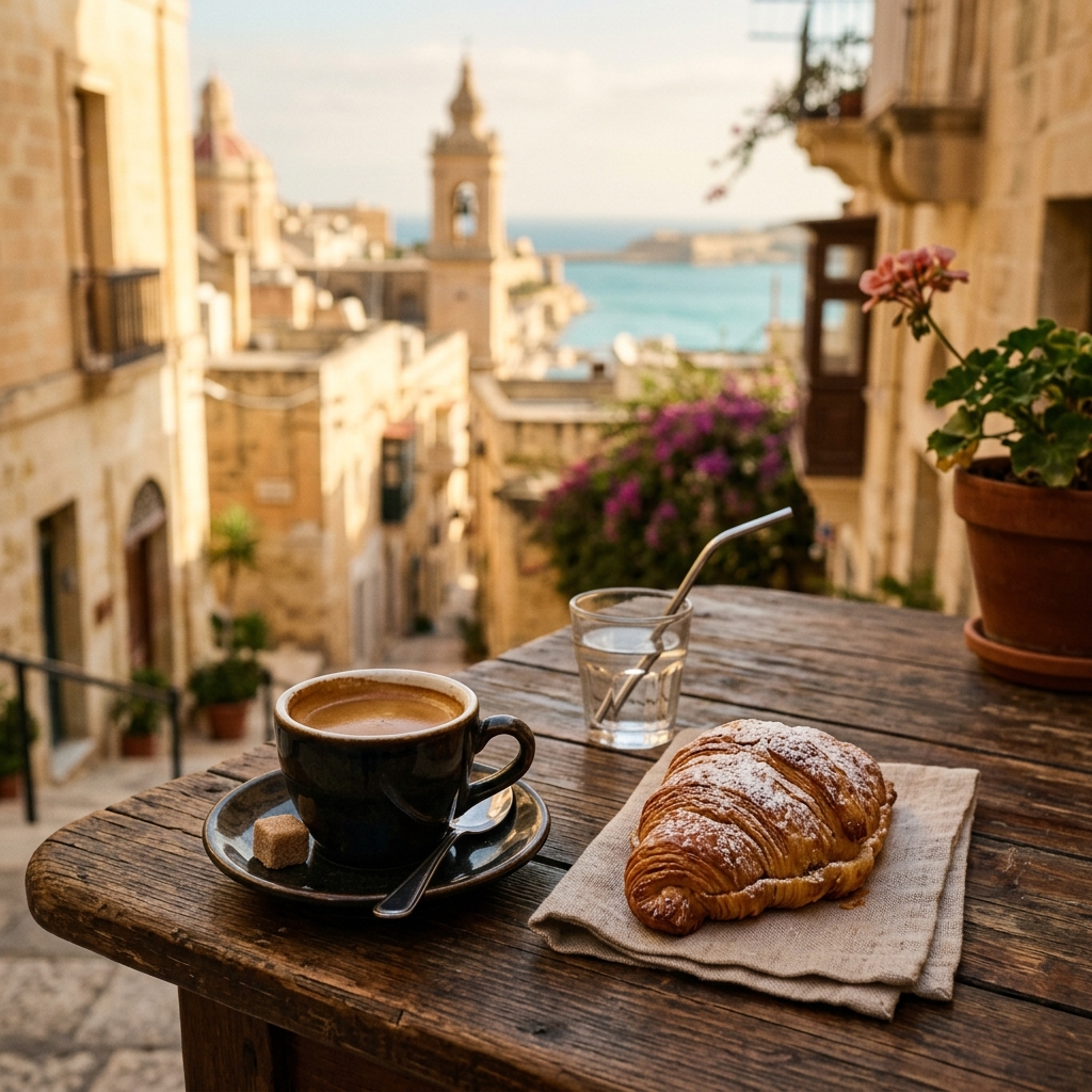 Morning coffee and pastry